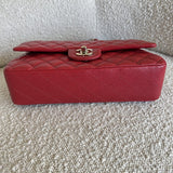 CHANEL Handbag 19B Red Caviar Quilted Classic Flap Medium SHW -Knockoff
