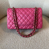 CHANEL Handbag 19C Pink Caviar Quilted Classic Flap Medium LGHW -Knockoff
