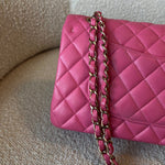 CHANEL Handbag 19C Pink Caviar Quilted Classic Flap Medium LGHW -Knockoff
