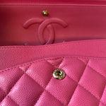 CHANEL Handbag 19C Pink Caviar Quilted Classic Flap Medium LGHW -Knockoff
