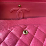 CHANEL Handbag 19C Pink Caviar Quilted Classic Flap Medium LGHW -Knockoff
