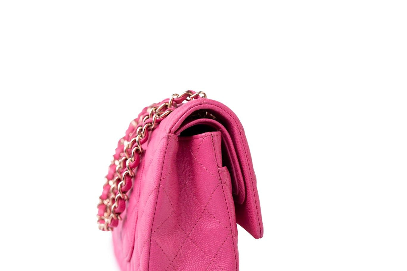 CHANEL Handbag 19C Pink Caviar Quilted Classic Flap Medium LGHW -Knockoff
