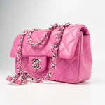 CHANEL Handbag 19C Pink Lambskin Quilted Mini Rectangular Flap SHW -Knockoff
