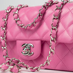 CHANEL Handbag 19C Pink Lambskin Quilted Mini Rectangular Flap SHW -Knockoff
