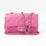 CHANEL Handbag 19C Pink Lambskin Quilted Mini Rectangular Flap SHW -Knockoff
