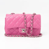 CHANEL Handbag 19C Pink Lambskin Quilted Mini Rectangular Flap SHW -Knockoff
