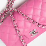 CHANEL Handbag 19C Pink Lambskin Quilted Mini Rectangular Flap SHW -Knockoff
