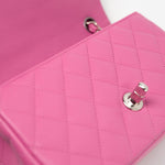 CHANEL Handbag 19C Pink Lambskin Quilted Mini Rectangular Flap SHW -Knockoff
