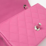 CHANEL Handbag 19C Pink Lambskin Quilted Mini Rectangular Flap SHW -Knockoff
