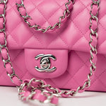 CHANEL Handbag 19C Pink Lambskin Quilted Mini Rectangular Flap SHW -Knockoff
