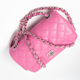 CHANEL Handbag 19C Pink Lambskin Quilted Mini Rectangular Flap SHW -Knockoff
