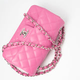 CHANEL Handbag 19C Pink Lambskin Quilted Mini Rectangular Flap SHW -Knockoff
