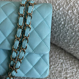 CHANEL Handbag 19C Tiffany Blue  Caviar Quilted Classic Flap Medium LGHW -Knockoff
