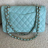 CHANEL Handbag 19C Tiffany Blue  Caviar Quilted Classic Flap Medium LGHW -Knockoff
