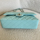 CHANEL Handbag 19C Tiffany Blue  Caviar Quilted Classic Flap Medium LGHW -Knockoff
