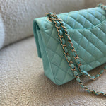 CHANEL Handbag 19C Tiffany Blue Caviar Quilted Classic Flap Medium LGHW -Knockoff
