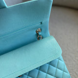 CHANEL Handbag 19C Tiffany Blue Caviar Quilted Classic Flap Medium LGHW -Knockoff
