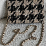 CHANEL Handbag 19K Beige and Black Houndstooth Tweed WOC -Knockoff
