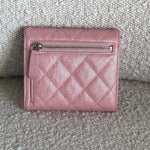 CHANEL Handbag 19S Pink Iridescent Caviar Quilted Flap Wallet -Knockoff
