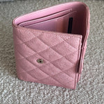 CHANEL Handbag 19S Pink Iridescent Caviar Quilted Flap Wallet -Knockoff
