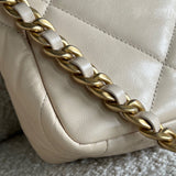 CHANEL Handbag 20A Small Beige Goatskin 19 Flap Mixed Hardware -Knockoff
