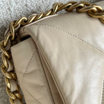 CHANEL Handbag 20A Small Beige Goatskin 19 Flap Mixed Hardware -Knockoff
