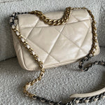 CHANEL Handbag 20A Small Beige Goatskin 19 Flap Mixed Hardware -Knockoff
