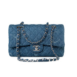 CHANEL Handbag 20B Denim Quilted Single Flap Medium Silver Hardware -Knockoff
