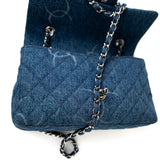 CHANEL Handbag 20B Denim Quilted Single Flap Medium Silver Hardware -Knockoff
