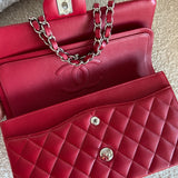 CHANEL Handbag 20B Red Lambskin Quilted Classic Flap Medium SHW -Knockoff
