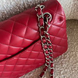 CHANEL Handbag 20B Red Lambskin Quilted Classic Flap Medium SHW -Knockoff
