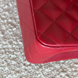 CHANEL Handbag 20B Red Lambskin Quilted Classic Flap Medium SHW -Knockoff
