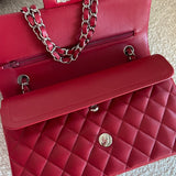 CHANEL Handbag 20B Red Lambskin Quilted Classic Flap Medium SHW -Knockoff
