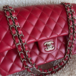 CHANEL Handbag 20B Red Lambskin Quilted Classic Flap Medium SHW -Knockoff
