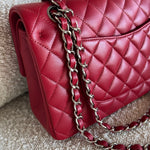 CHANEL Handbag 20B Red Lambskin Quilted Classic Flap Medium SHW -Knockoff
