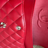 CHANEL Handbag 20B Red Lambskin Quilted Classic Flap Medium SHW -Knockoff
