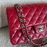 CHANEL Handbag 20B Red Lambskin Quilted Classic Flap Medium SHW -Knockoff
