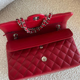 CHANEL Handbag 20B Red Lambskin Quilted Classic Flap Medium SHW -Knockoff
