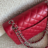 CHANEL Handbag 20B Red Lambskin Quilted Classic Flap Medium SHW -Knockoff
