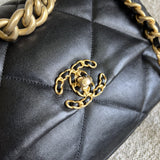 CHANEL Handbag 20C Black Lambskin Quilted 19 Flap Medium/Large Mixed Hardware -Knockoff
