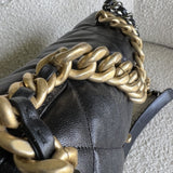 CHANEL Handbag 20C Black Lambskin Quilted 19 Flap Medium/Large Mixed Hardware -Knockoff
