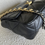 CHANEL Handbag 20C Black Lambskin Quilted 19 Flap Medium/Large Mixed Hardware -Knockoff
