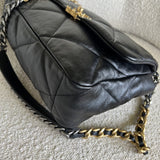 CHANEL Handbag 20C Black Lambskin Quilted 19 Flap Medium/Large Mixed Hardware -Knockoff
