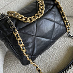 CHANEL Handbag 20C Black Lambskin Quilted 19 Flap Medium/Large Mixed Hardware -Knockoff
