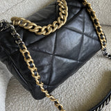 CHANEL Handbag 20C Black Lambskin Quilted 19 Flap Medium/Large Mixed Hardware -Knockoff
