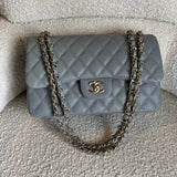 CHANEL Handbag 20C Grey Caviar Quilted Jumbo Classic Flap LGHW -Knockoff
