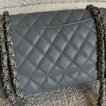 CHANEL Handbag 20C Grey Caviar Quilted Jumbo Classic Flap LGHW -Knockoff
