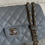 CHANEL Handbag 20C Grey Caviar Quilted Jumbo Classic Flap LGHW -Knockoff
