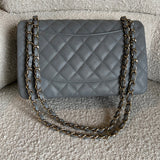 CHANEL Handbag 20C Grey Caviar Quilted Jumbo Classic Flap LGHW -Knockoff
