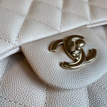 CHANEL Handbag 20C Light Beige Caviar Quilted Jumbo Classic Flap LGHW -Knockoff
